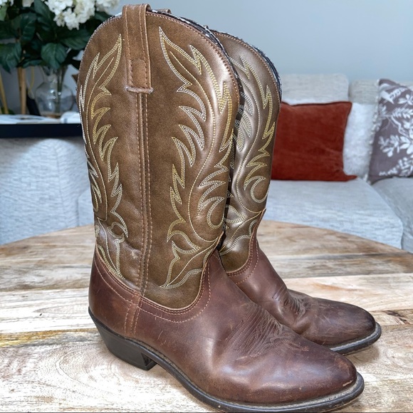 Laredo Leah Vamp Fox Western Cowboy Boot - Picture 1 of 13
